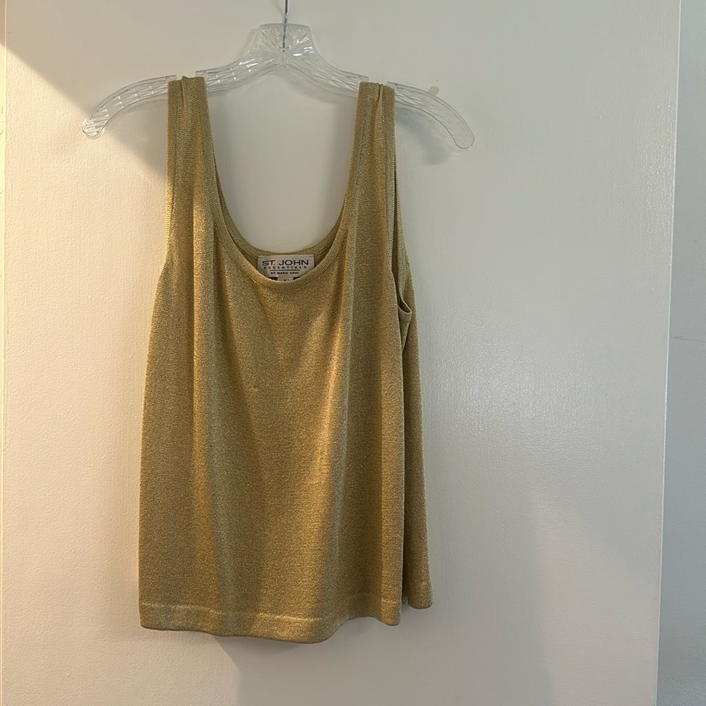 St John knit tank top/ shell. Gold. Size M.